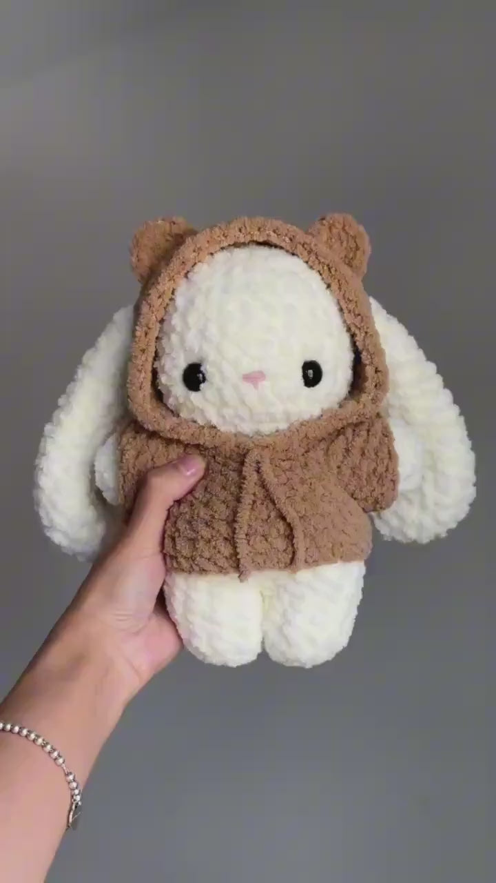 9-in-1 Baby Bunny Hoodie Crochet Pattern Bundle